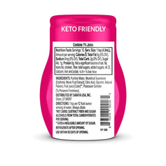 Lakanto Water Enhancer strawberry watermelon bottle being poured for quick flavor boost.