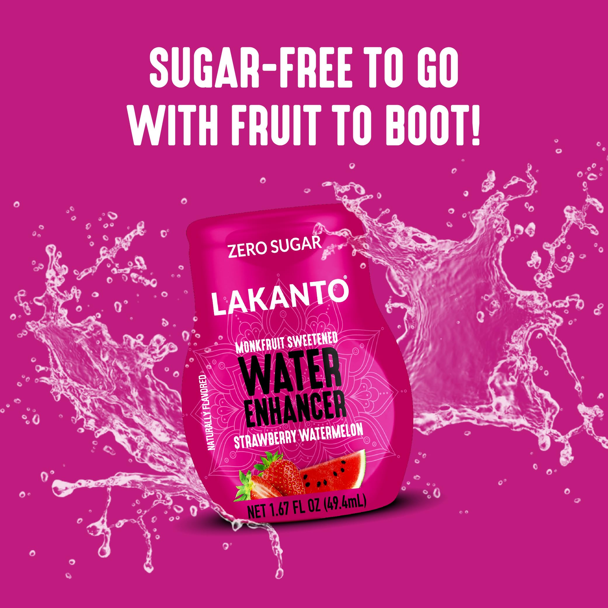 Lakanto Water Enhancer travel bottle ready for on-the-go flavor.