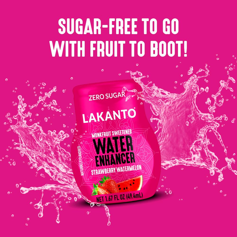 Lakanto Water Enhancer travel bottle ready for on-the-go flavor.