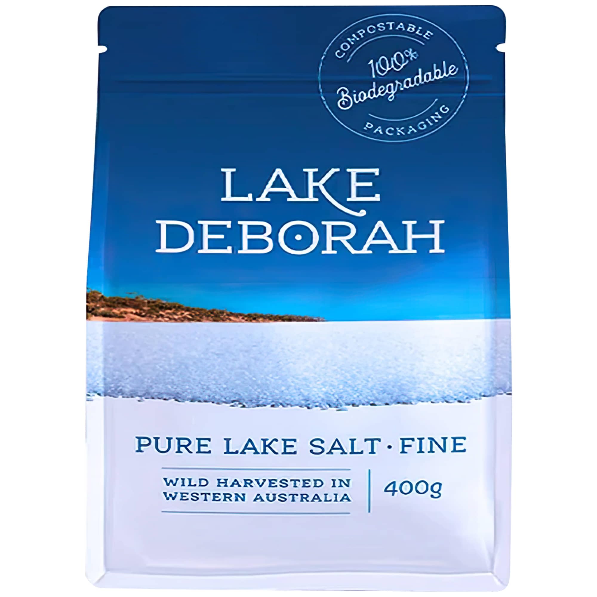 Lake Deborah pure mineral salt bottle shows crystal clarity for clean seasoning