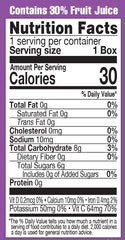 Lakewood Apple Grape Juice back box shows carton size and packaging