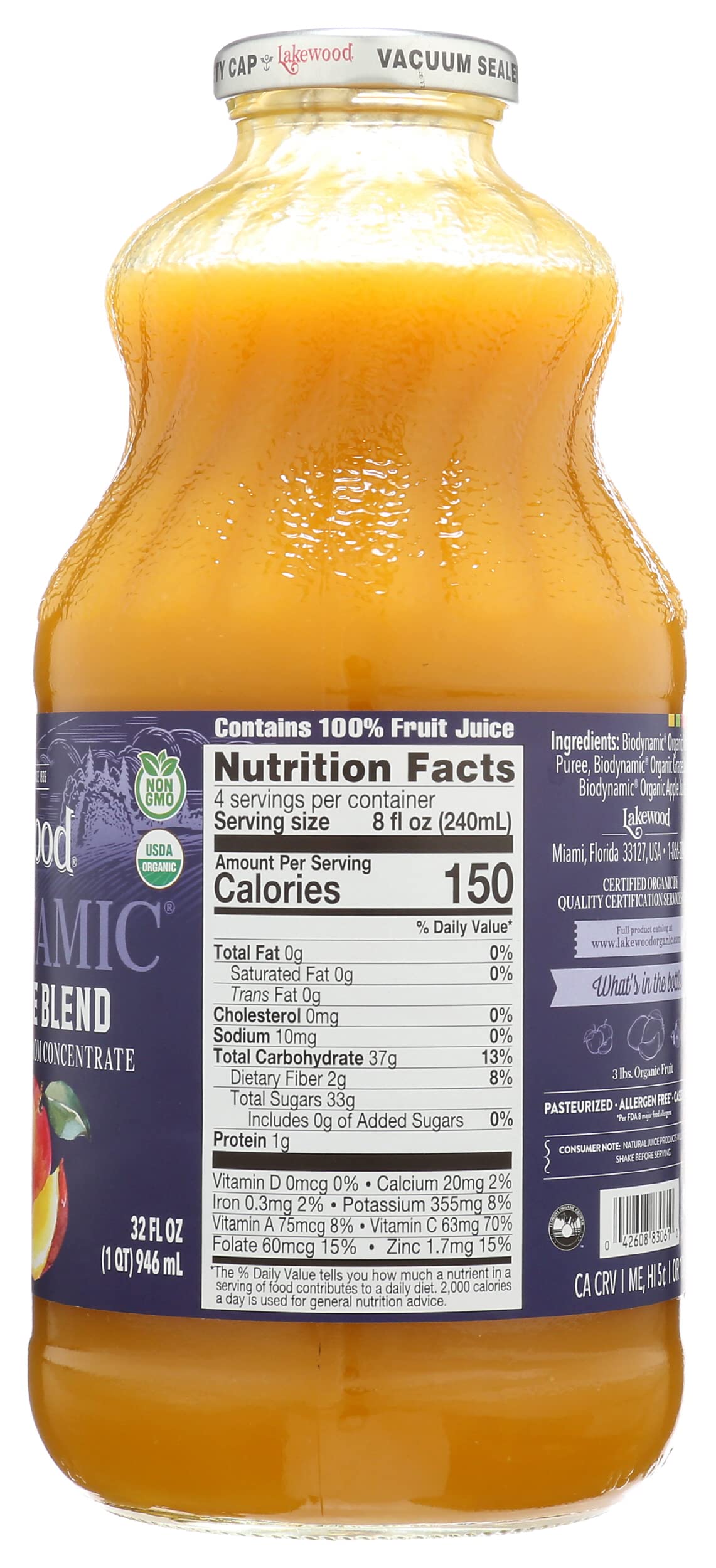 Lakewood Mango Nectar served in a stem glass for a refreshing treat