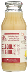 Close-up of the Lakewood Lemon Pure Organic label showing organic juice.