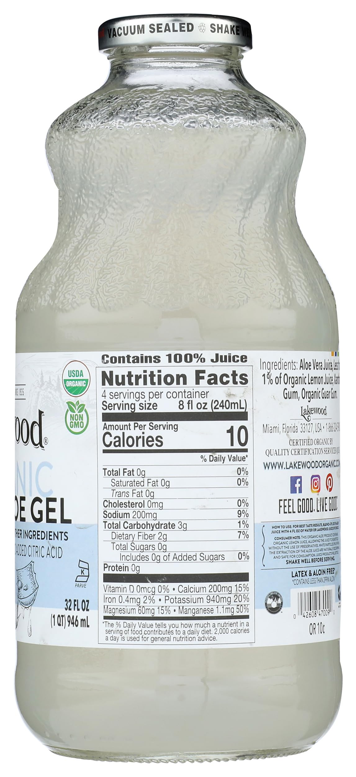 Lakewood no preservatives claim on packaging