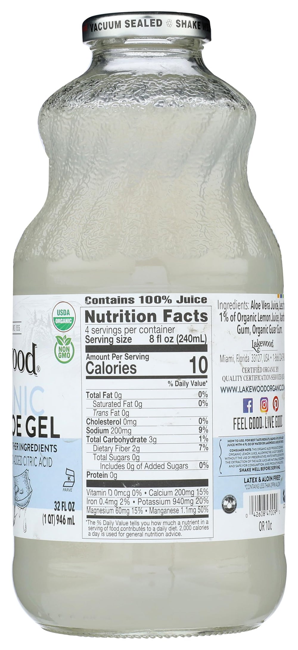 Lakewood no preservatives claim on packaging