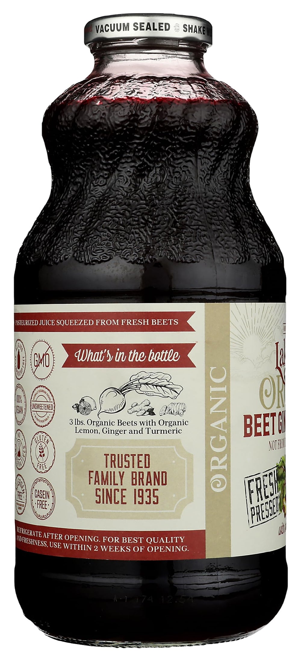 Lakewood label detail emphasizes organic ingredients and clean branding.