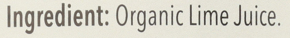 Lakewood Organic Pure Lime label shows organic sourcing and citrus quality
