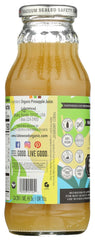 Lakewood Pineapple juice bottle pour shows fresh, unsweetened juice ideal for smoothies