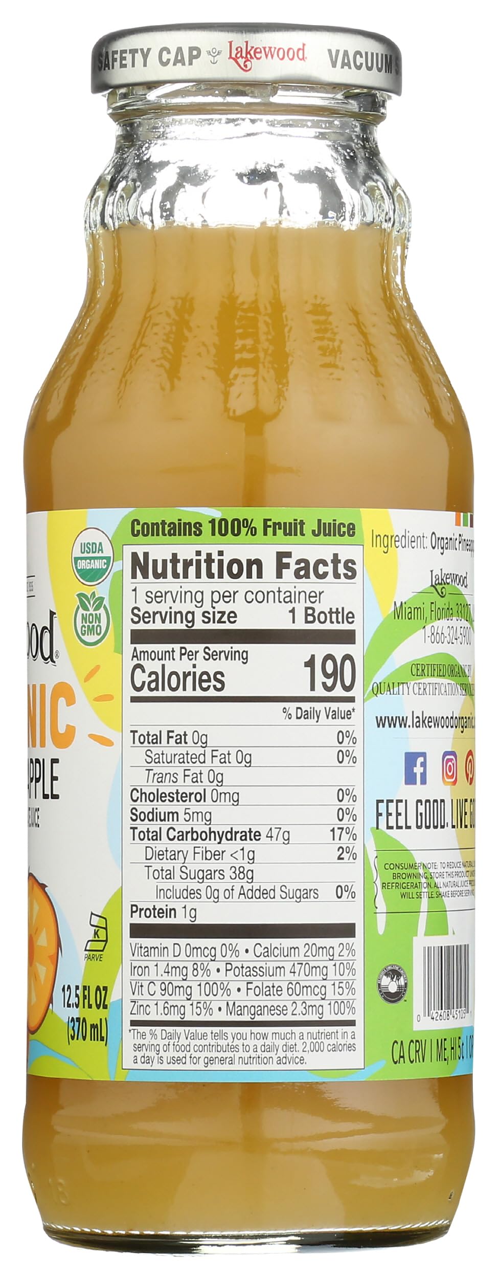 Lakewood Pineapple pantry-style kitchen counter highlights easy unsweetened juice choice