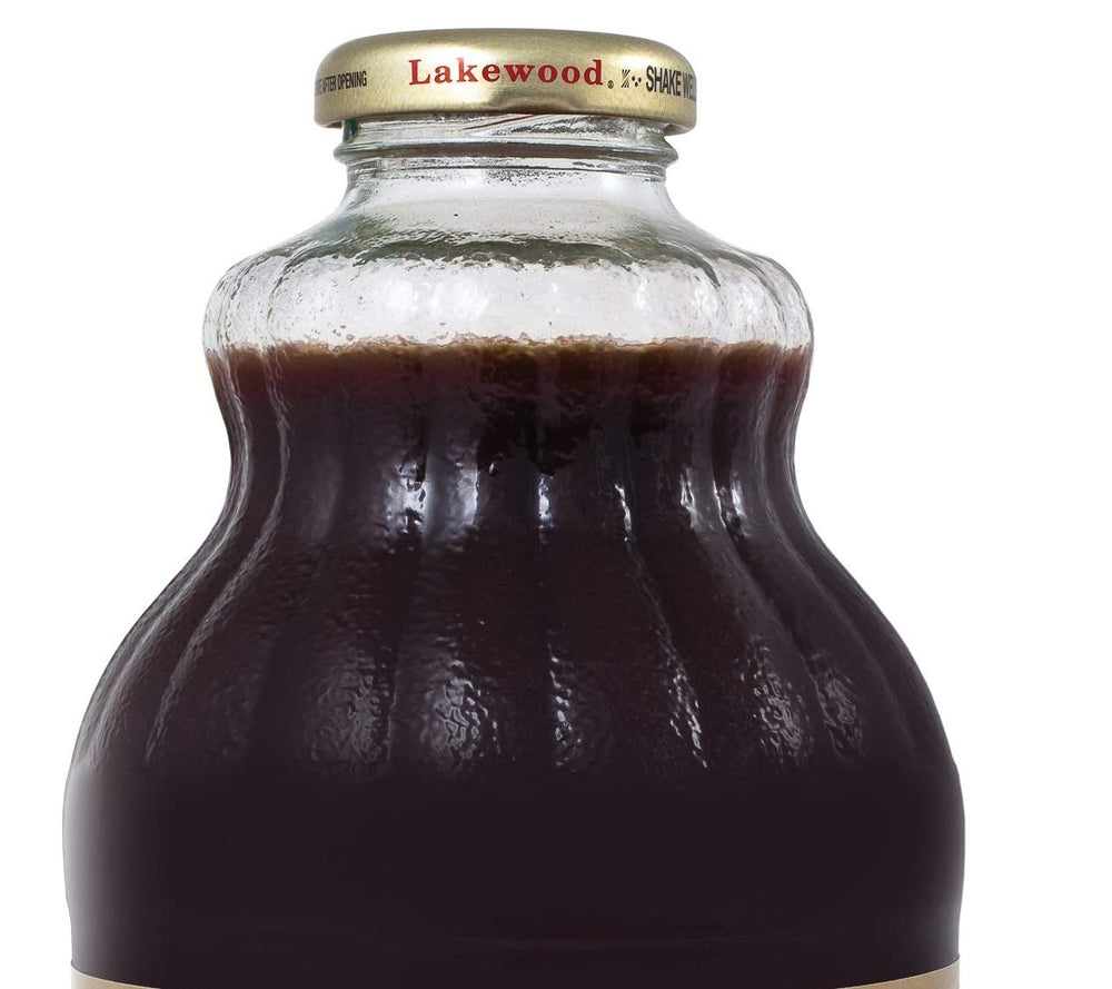 Lakewood prune juice glass displays rich color and natural sweetness
