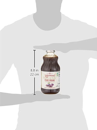 Lakewood prune juice label closeup highlights purity and simple ingredients