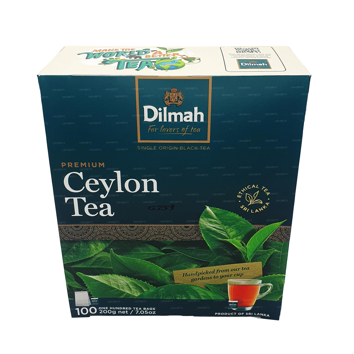 Lakpura Dilmah Premium Ceylon Tea 200g tea bags for a rich, balanced cup.