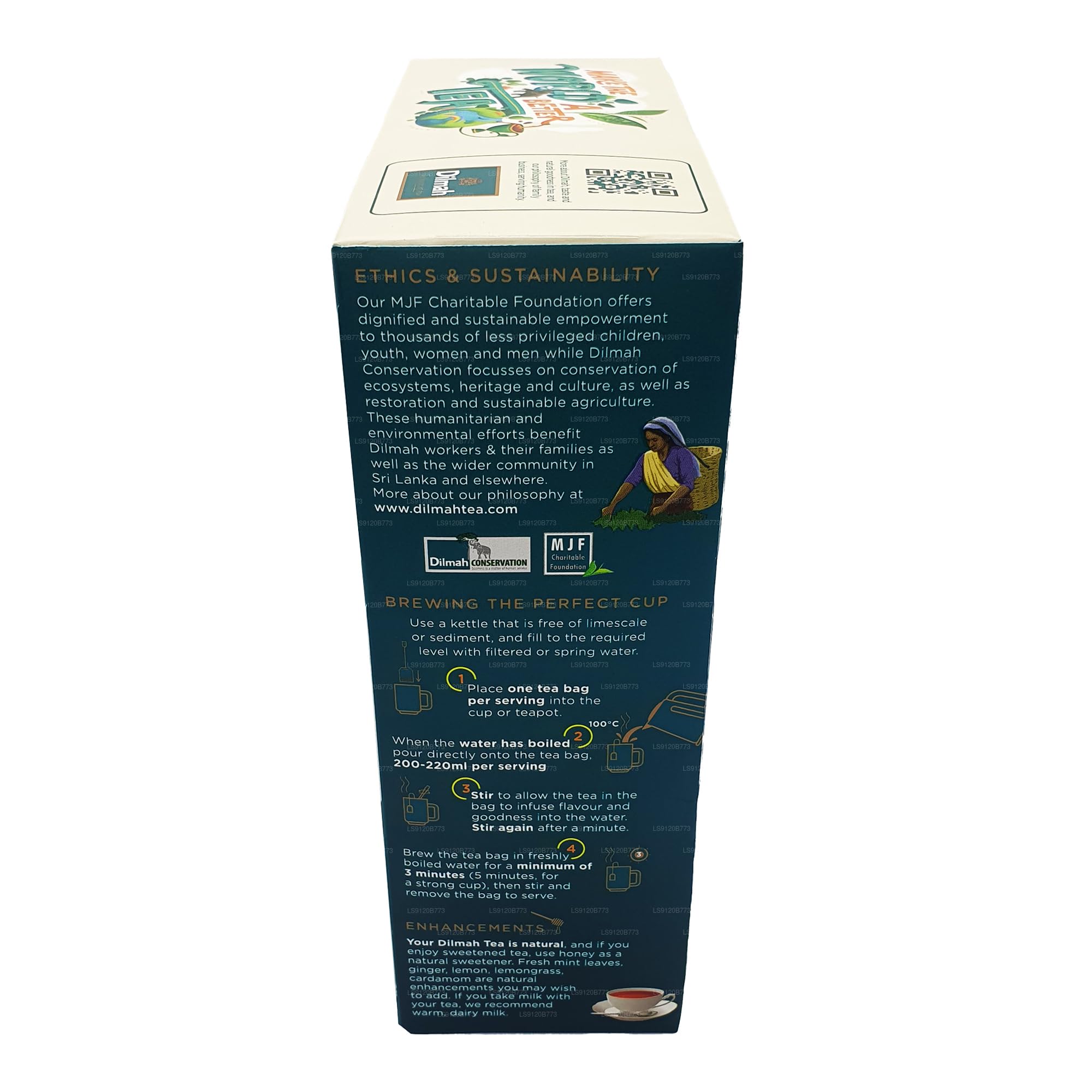 Sri Lanka origin label emphasizing ethical sourcing and packaging.