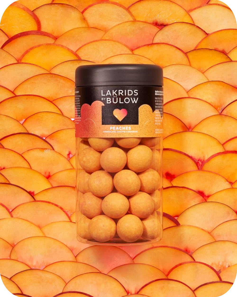 LAKRIDS BY BULOW Peaches licorice core inside with peach flavor hint