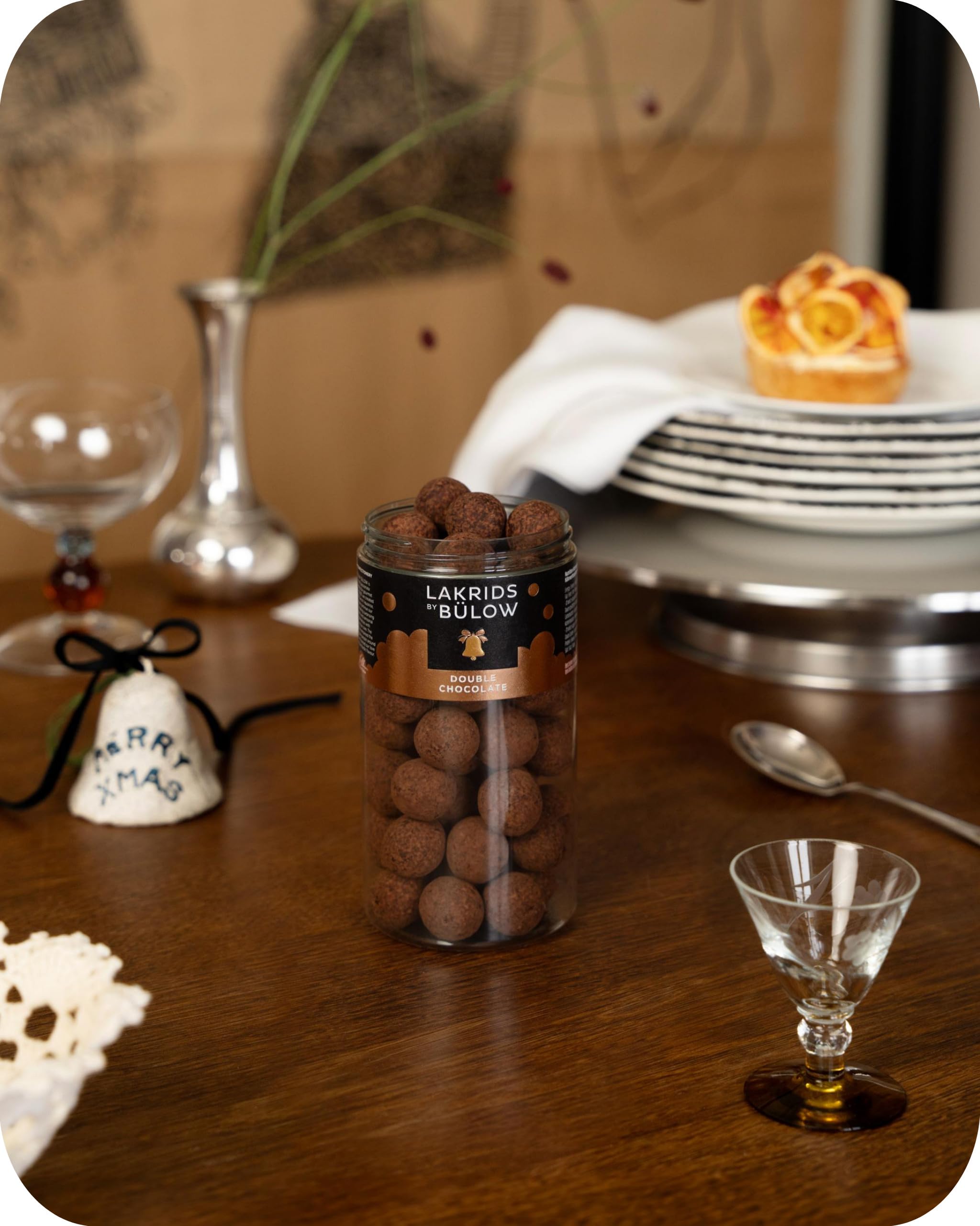 LAKRIDS BY BULOW Crunchy cocoa nibs provide textural contrast in this gourmet licorice.