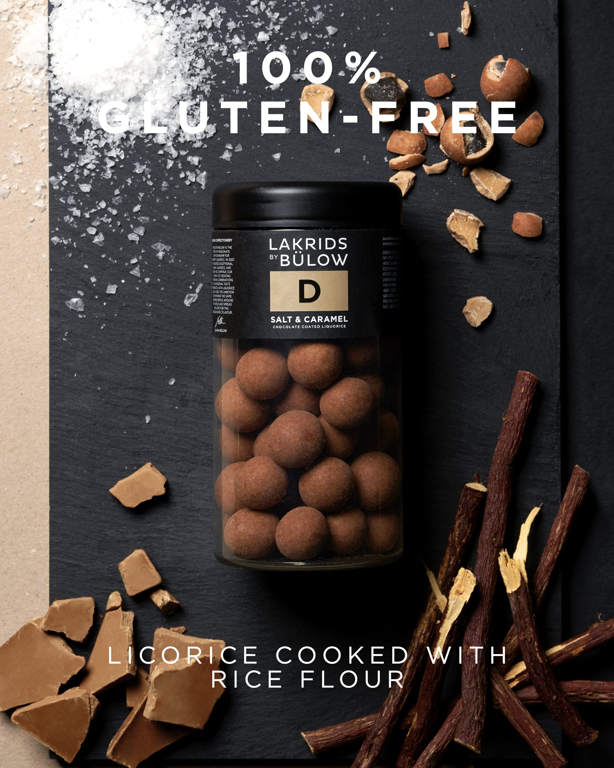 LAKRIDS BY BULOW D Salt & Caramel licorice balls – consistent snacks for tasting.