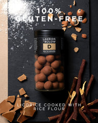 LAKRIDS BY BULOW D Salt & Caramel licorice balls – consistent snacks for tasting.