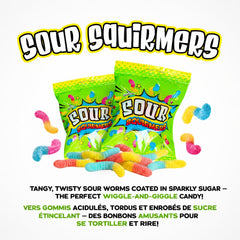 Lalees assorted sour candies show chewy and hard textures ideal for sharing