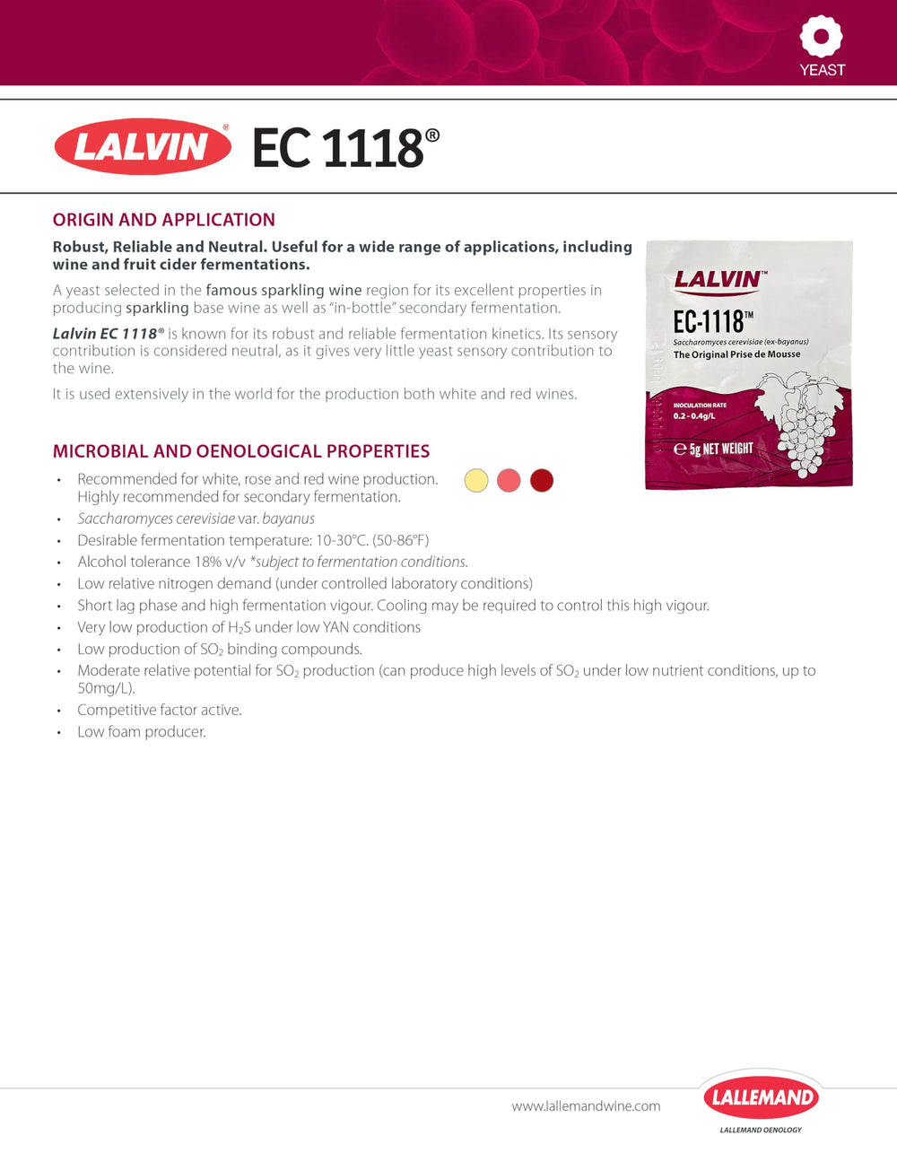 Lalvin EC-1118 storage case keeps yeast dry and ready.