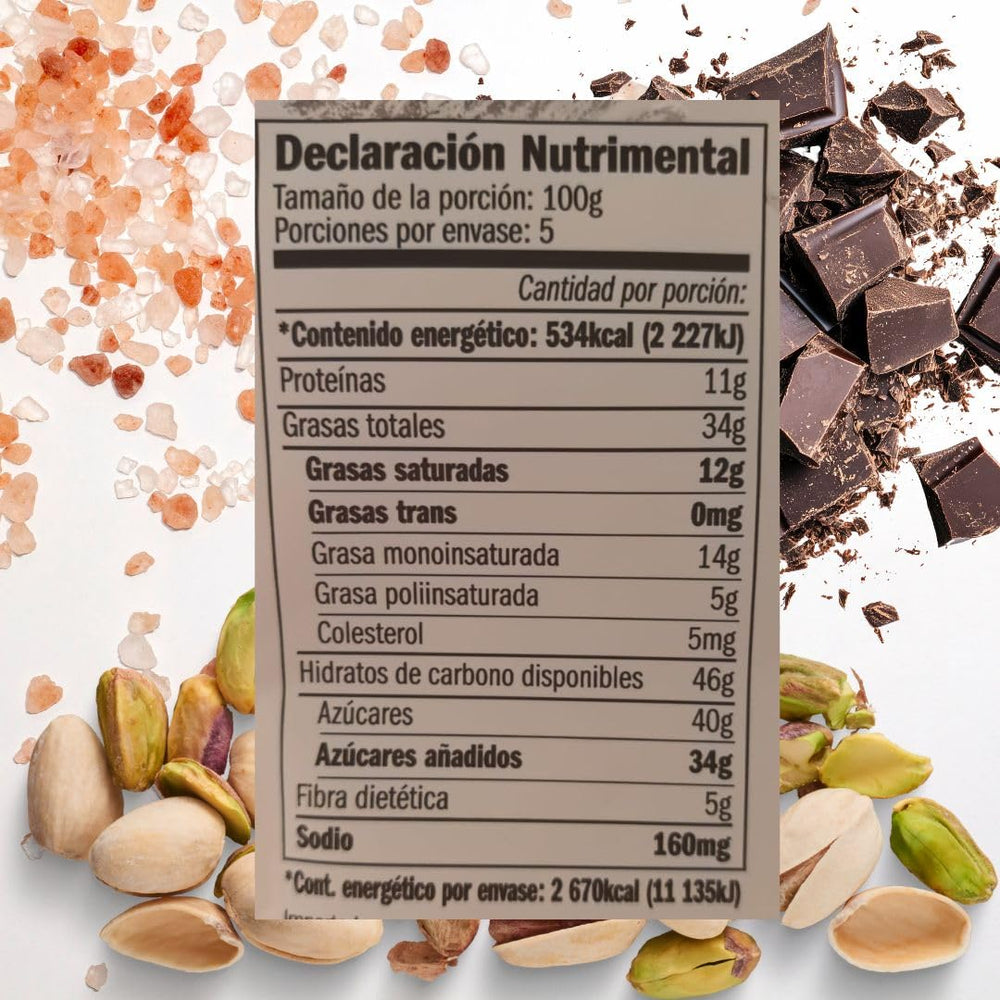 Lamontagne pink Himalayan salt detail on pistachios for balanced flavor.