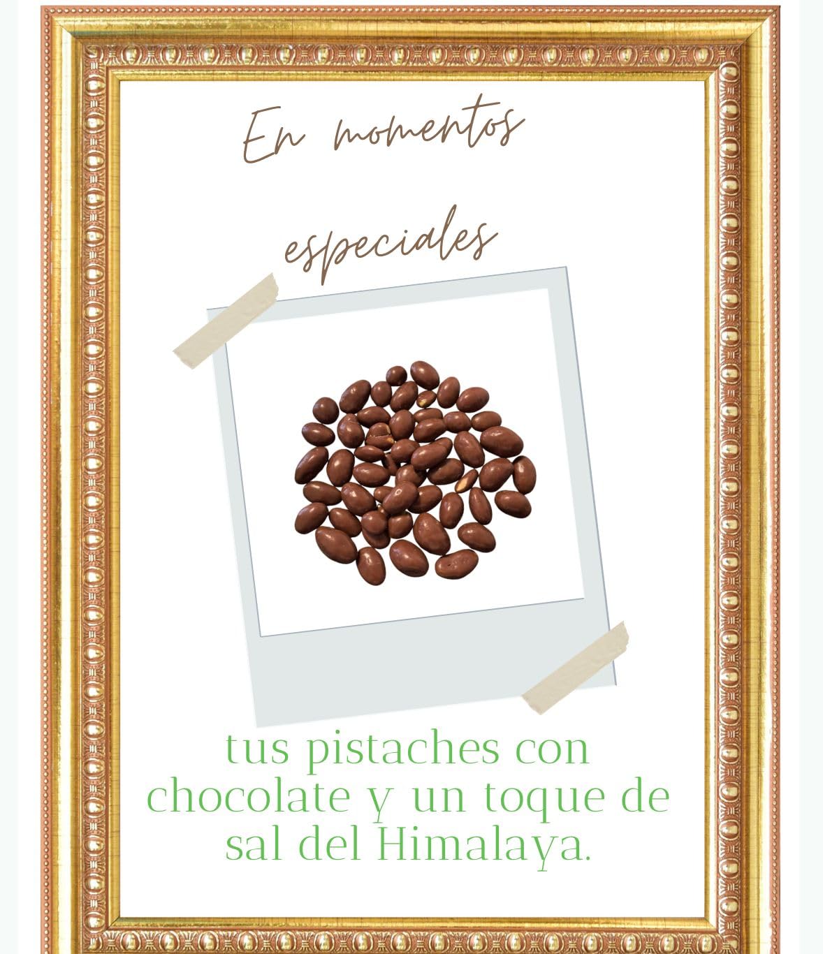 Lamontagne serving idea with chocolate-coated pistachios on a platter.