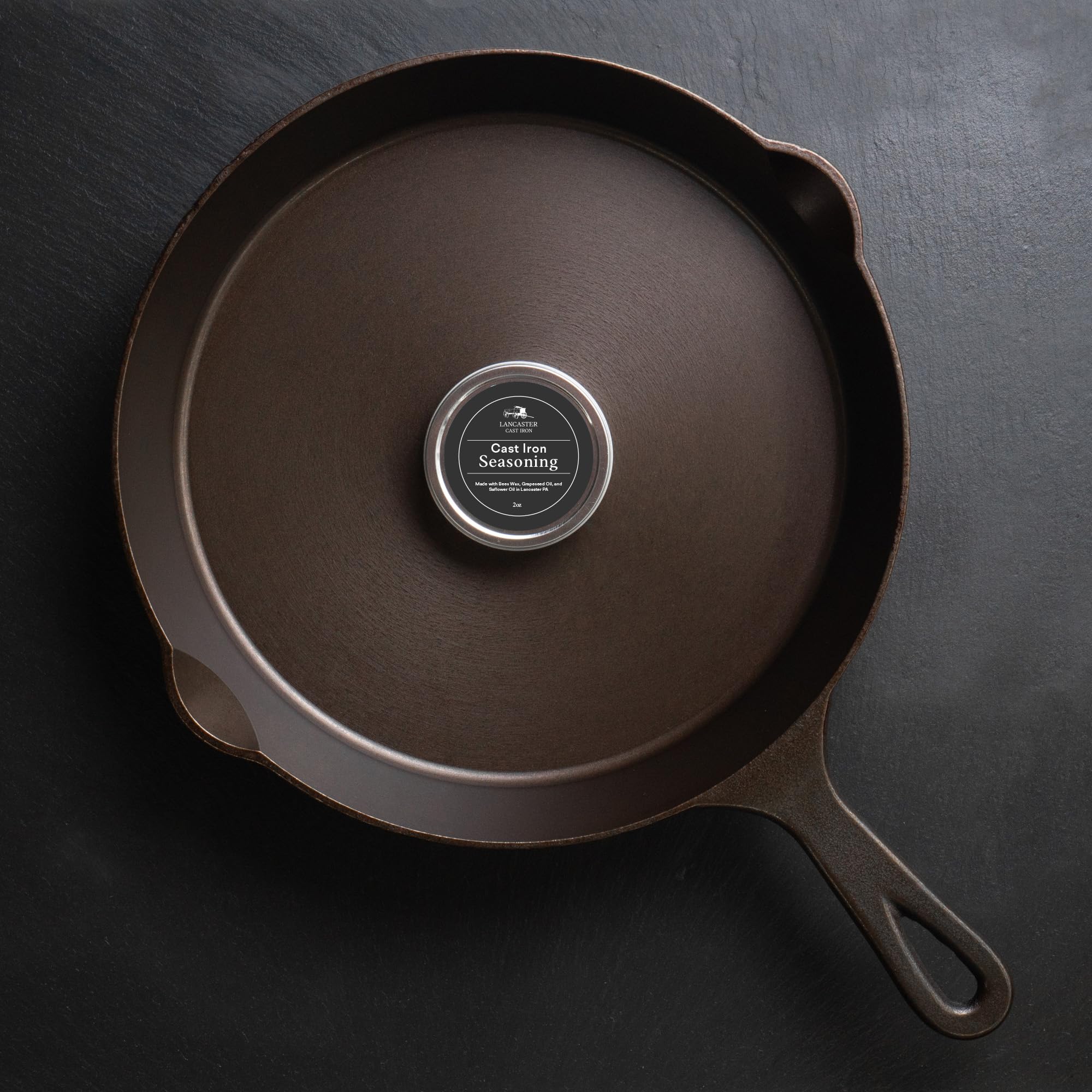 Lancaster Cast Iron seasoning uses locally sourced beeswax from Lancaster apiarists