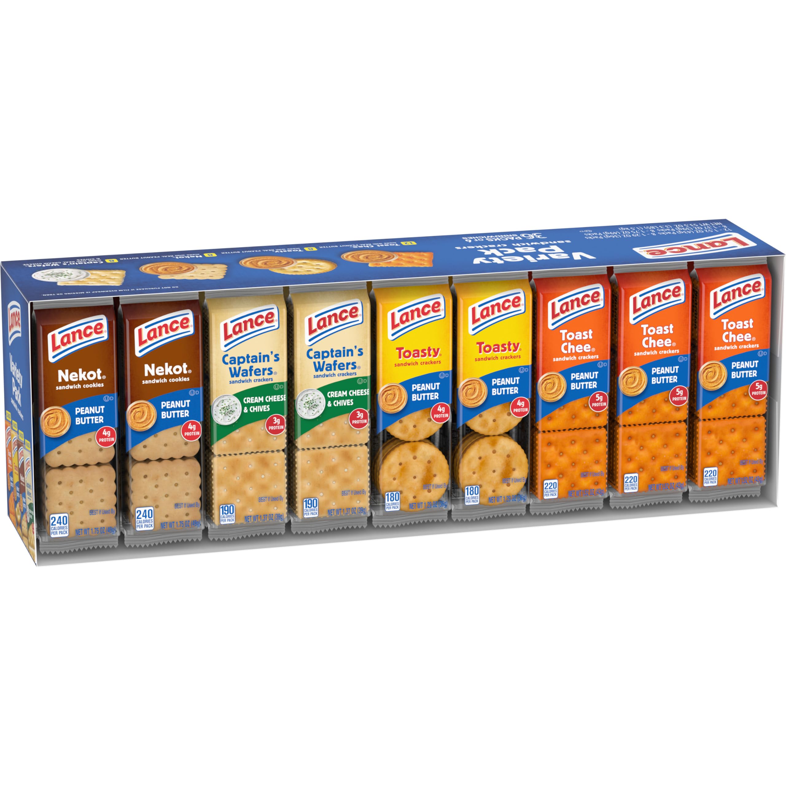 Lance 6-pack portions fit lunches and gym bags