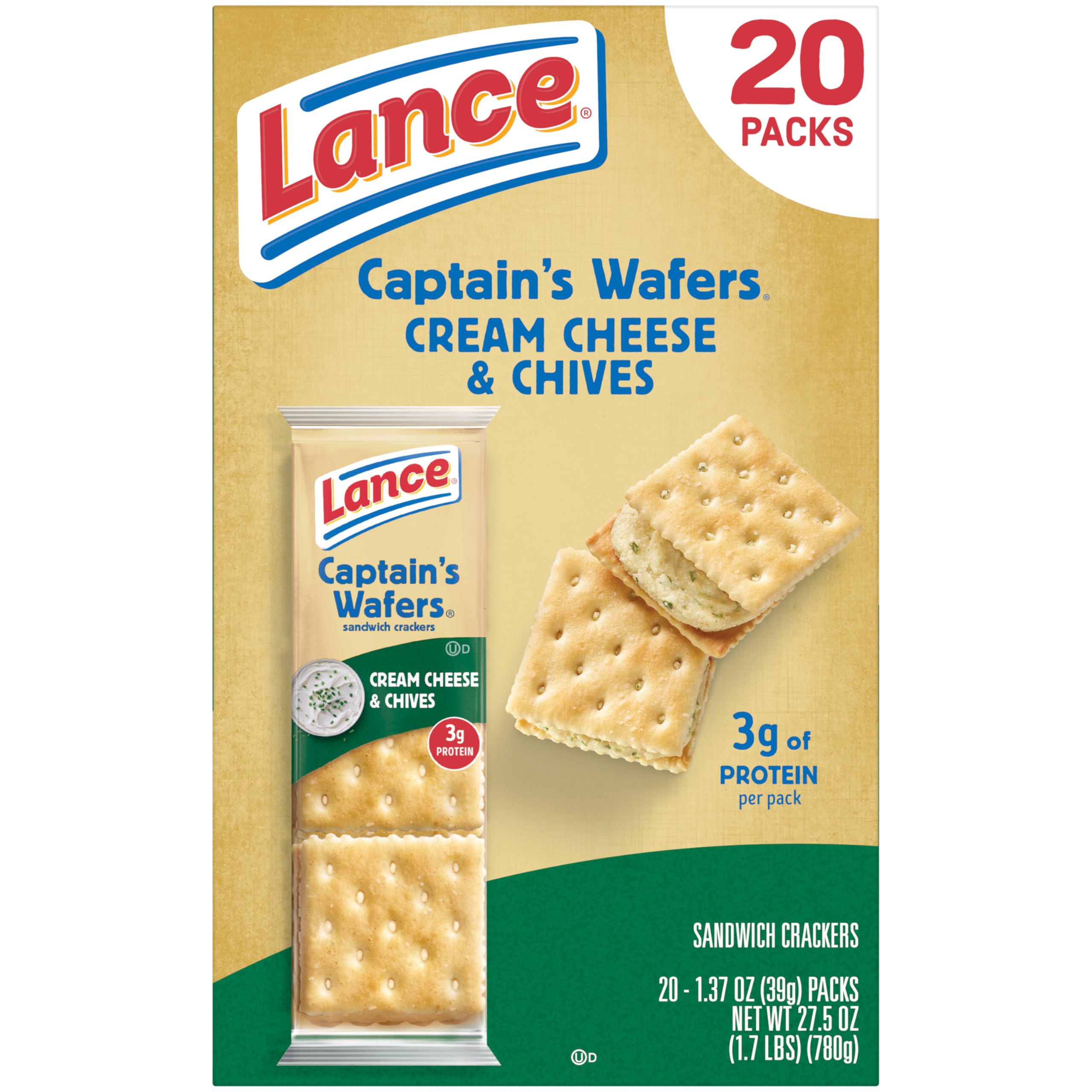 Lance Captain's Wafers lunchbox image, ideal on-the-go snack pack.
