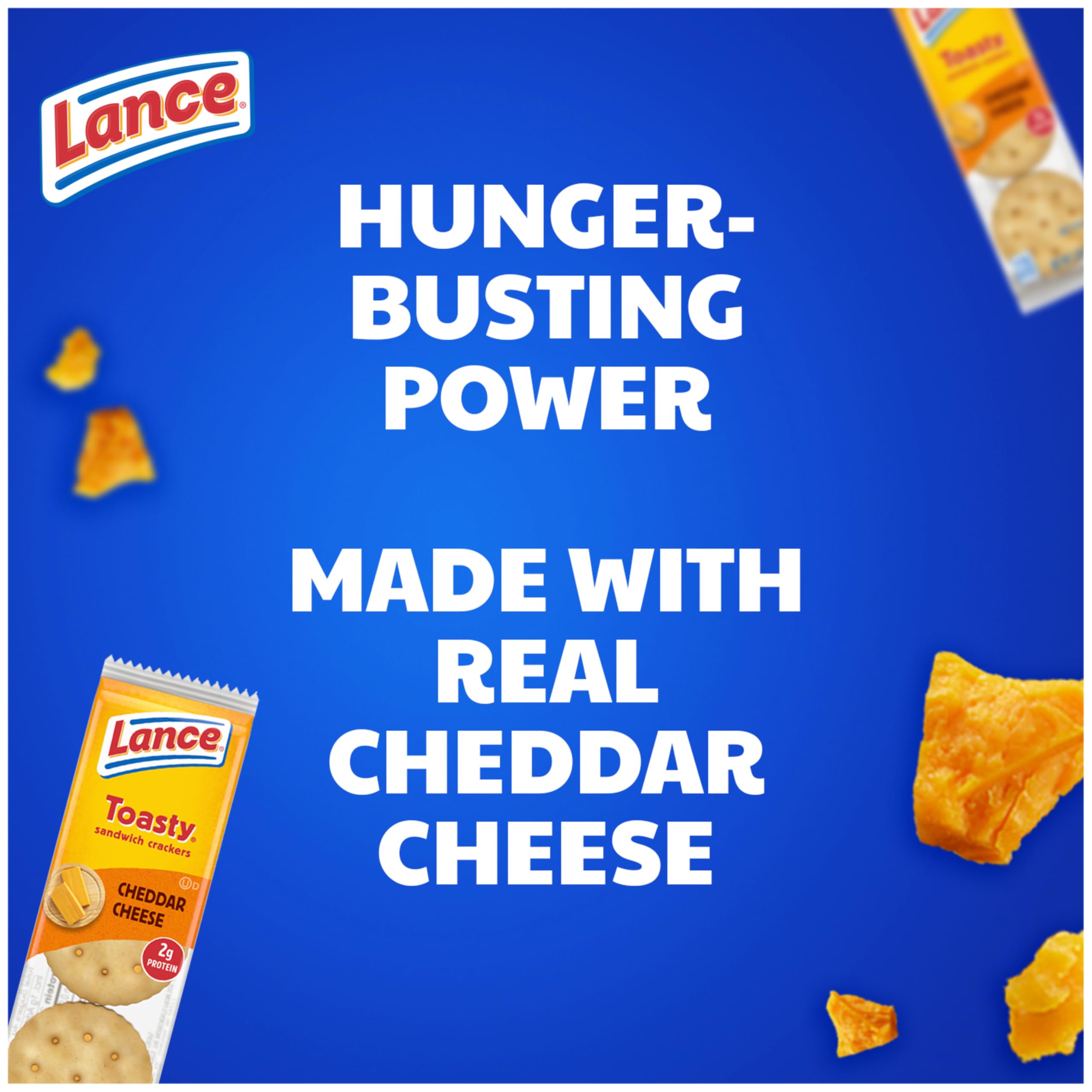 Lance cheddar filling close-up highlighting real cheese