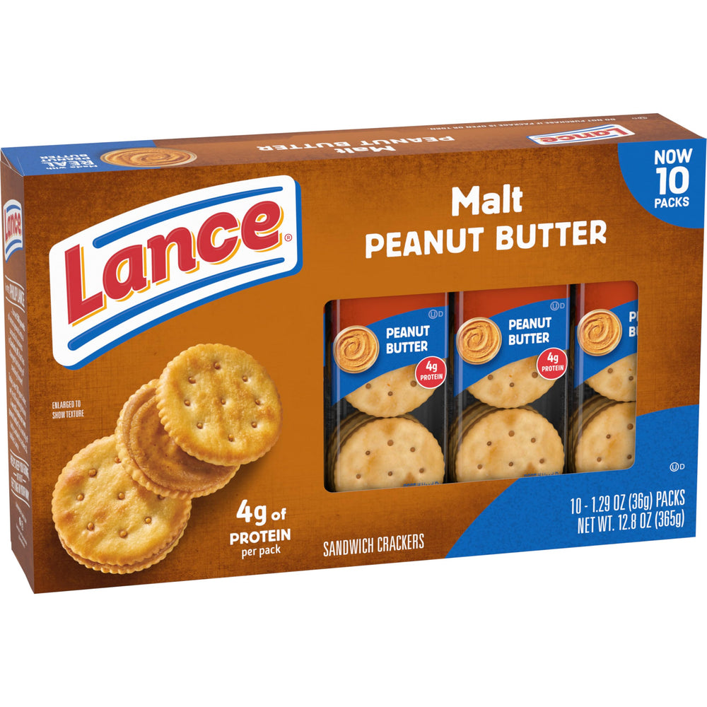 Lance Malt with Peanut Butter crackers ideal afternoon snack during busy days.