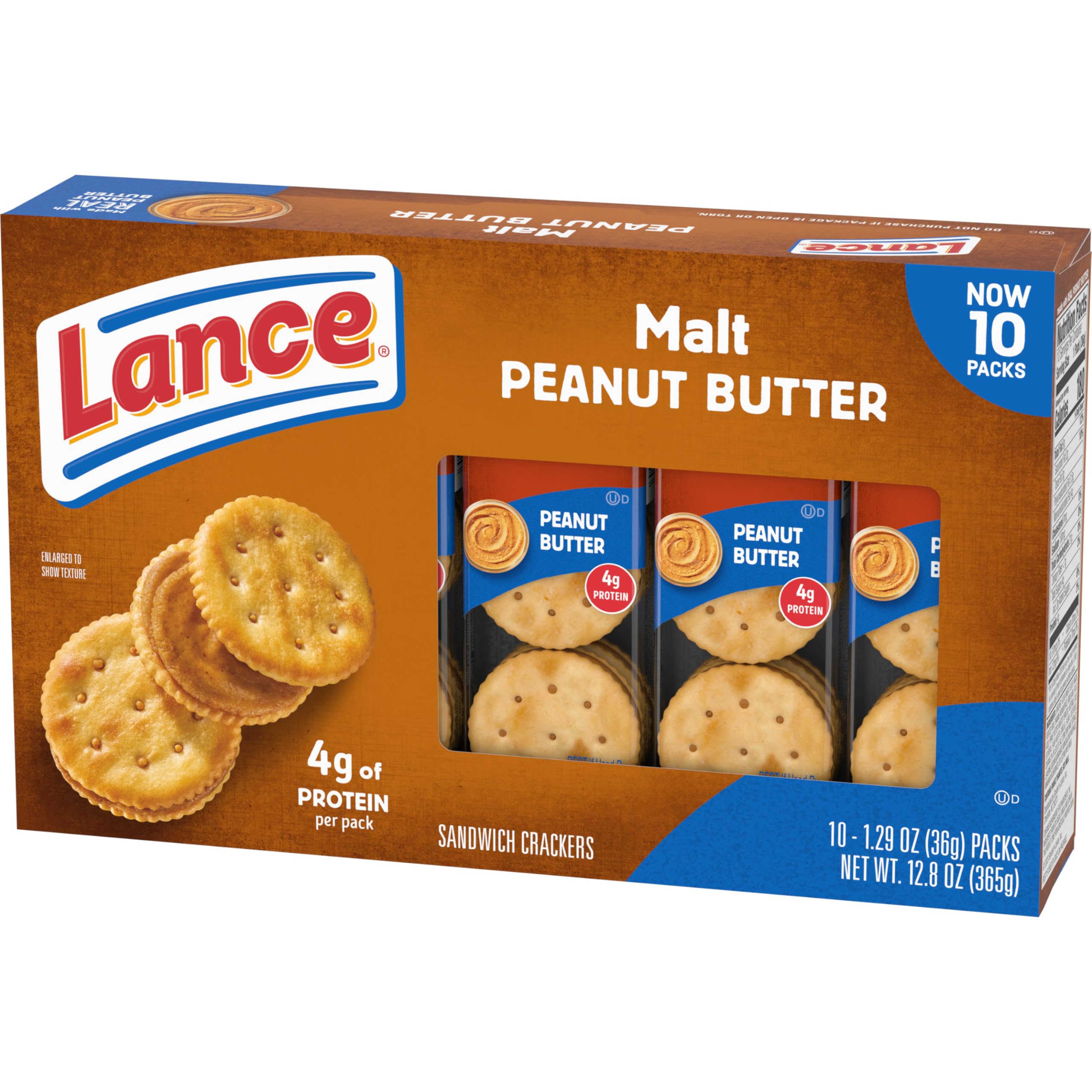 Lance Malt with Peanut Butter crackers compact packaging for travel and prep.