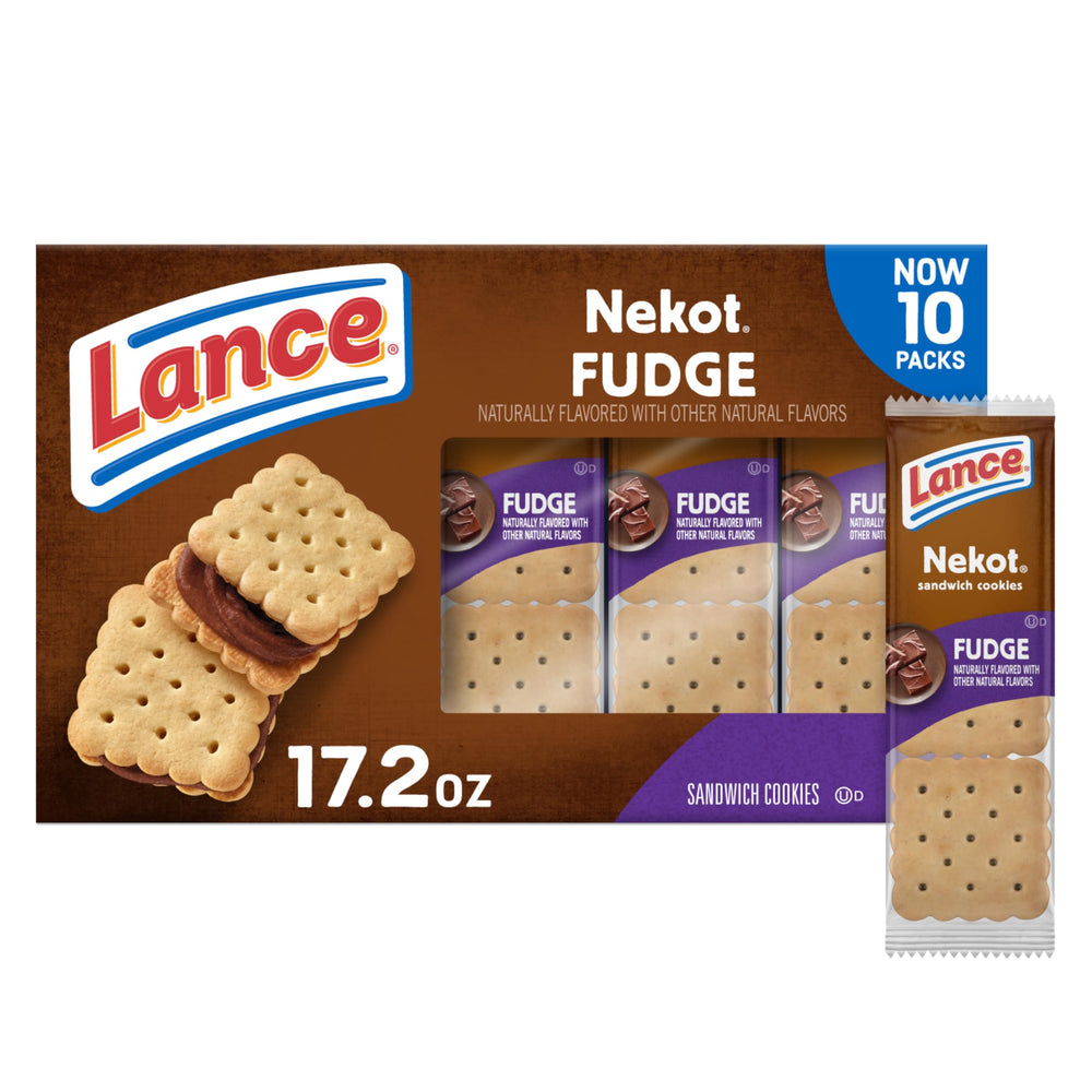 Lance Nekot Fudge Sandwich Pack Front showcases convenient on-the-go snacks.