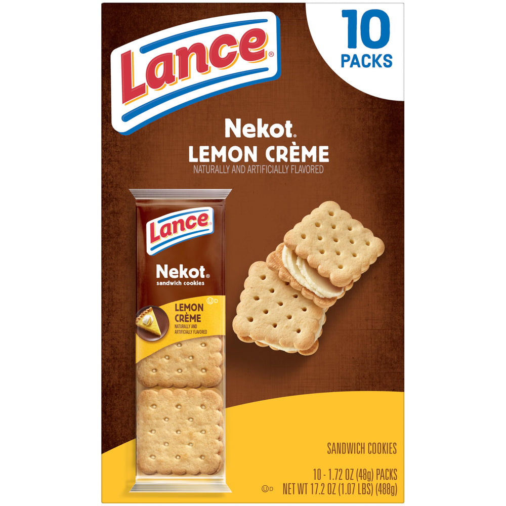 Lance Nekot Lemon Creme cookies dipped in milk to pair nicely.