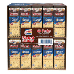 Lance Nekot Peanut Butter Cookies package, ideal for quick, satisfying snack with milk.