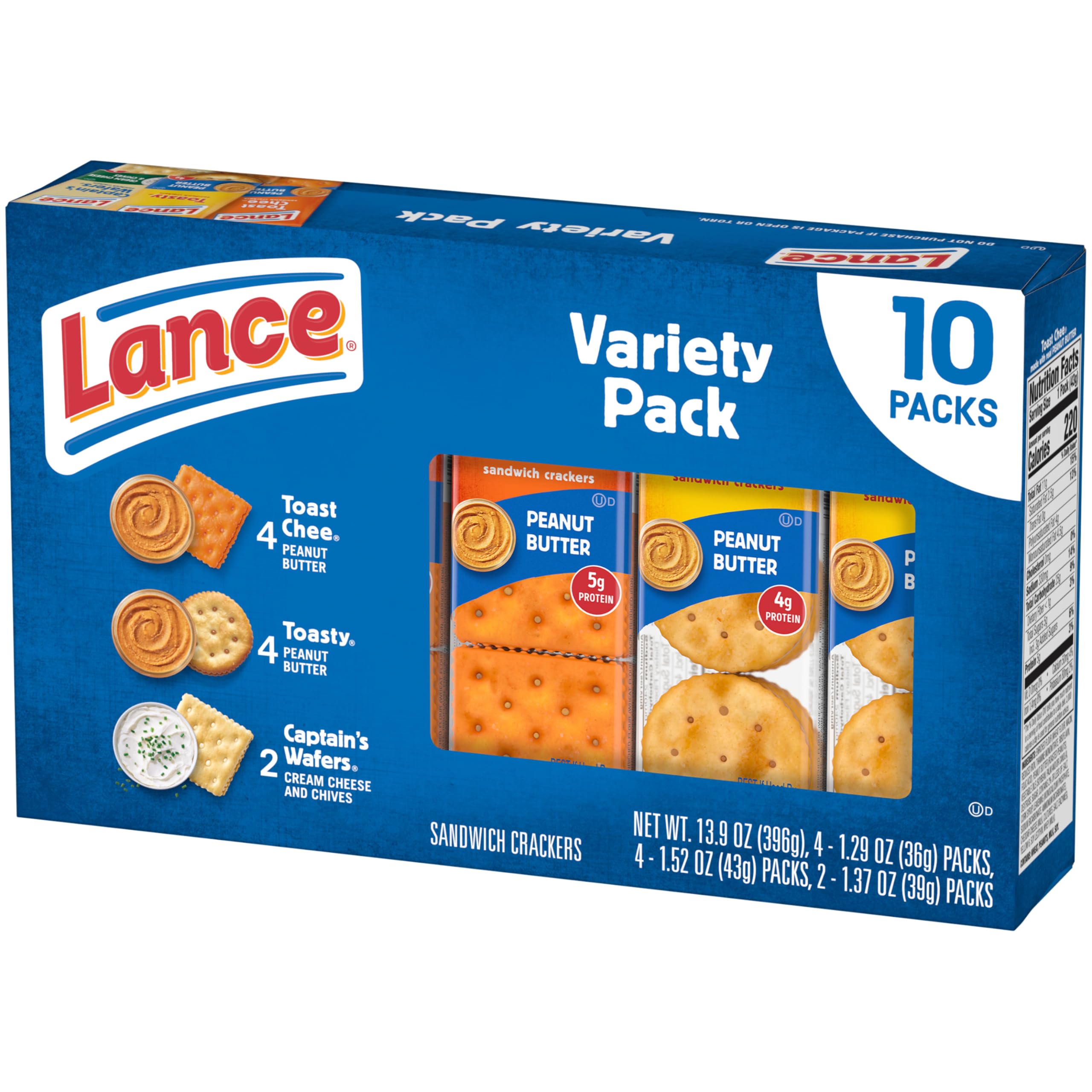 Lance Open Pack with Crackers showing serving and easy sharing