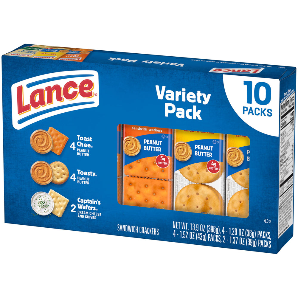 Lance Open Pack with Crackers showing serving and easy sharing