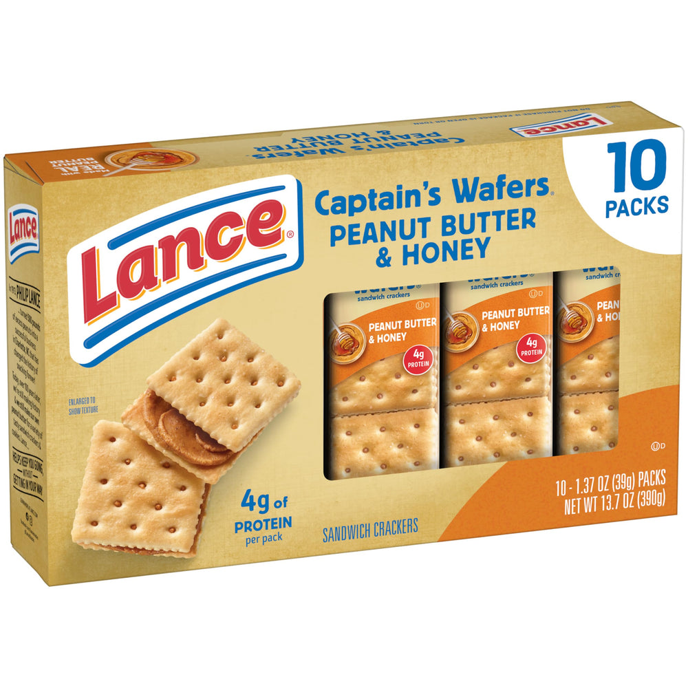 Lance peanut butter and honey cross-section showing filling texture and sweetness balance