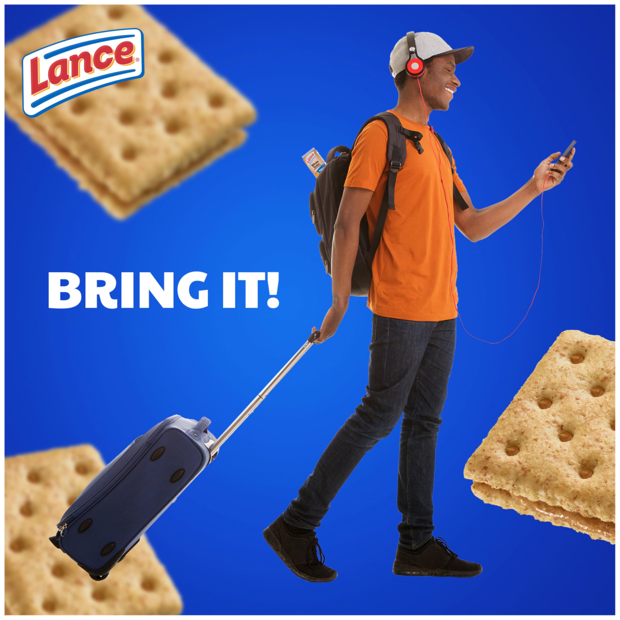 Lance Sandwich Crackers crispy texture for satisfying crunch.