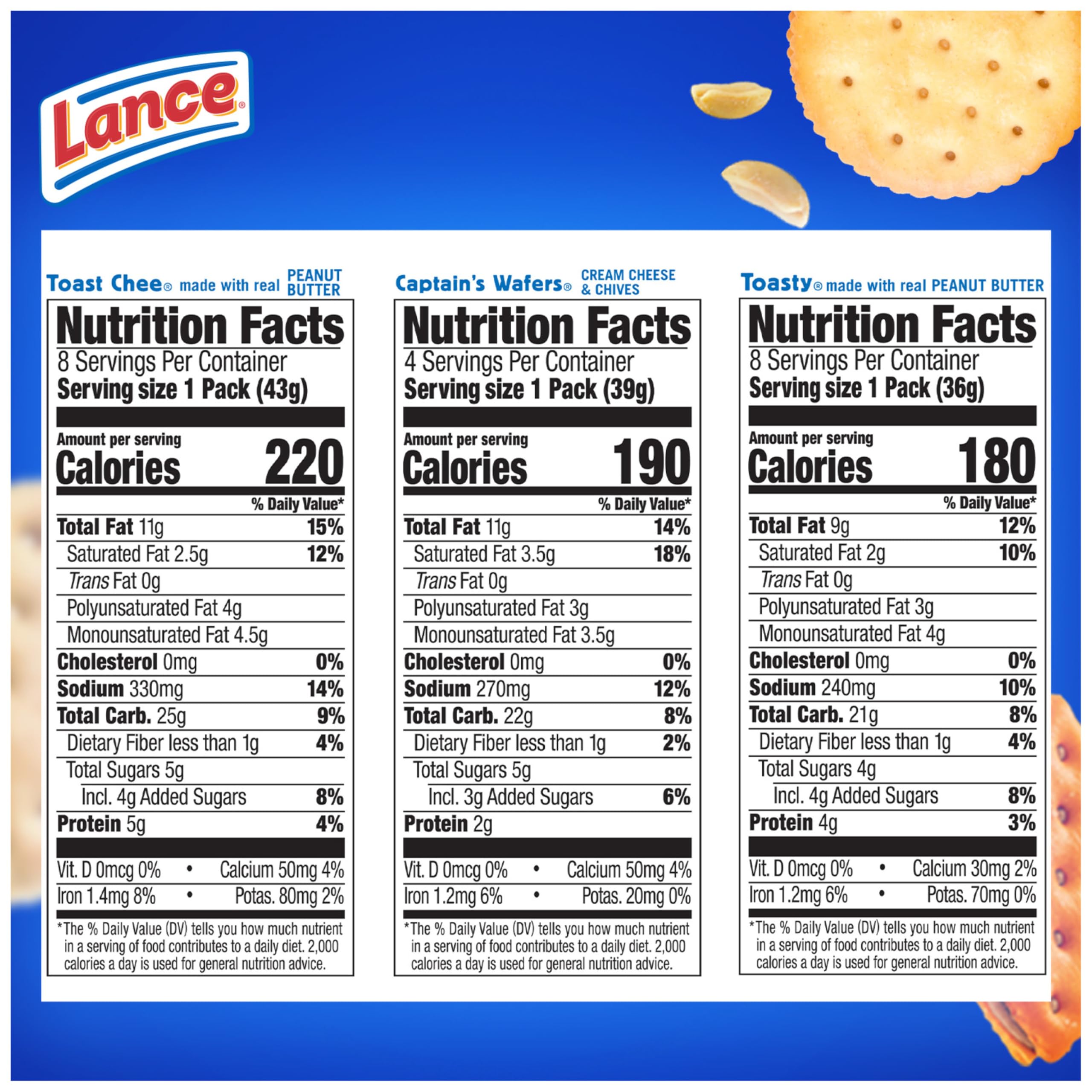 Lance Toasty peanut butter crackers, lunchbox-ready pack