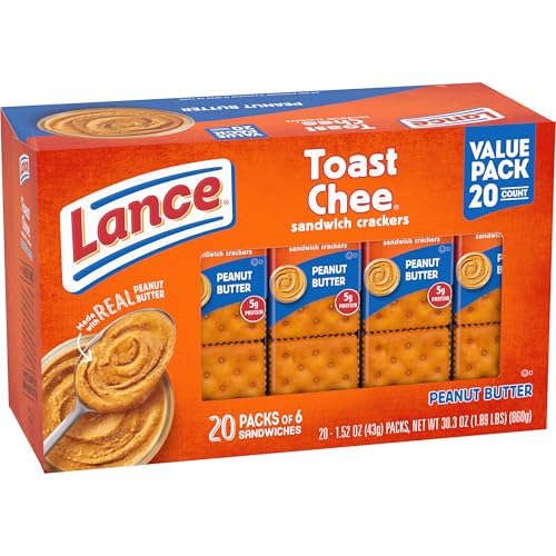 Lance ToastChee crackers, orange outside, creamy center