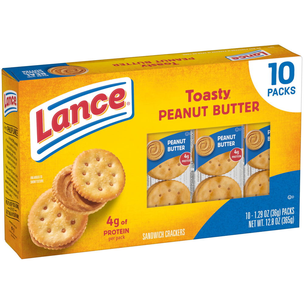 Lance Toasty Peanut Butter Crackers ready for a quick break.