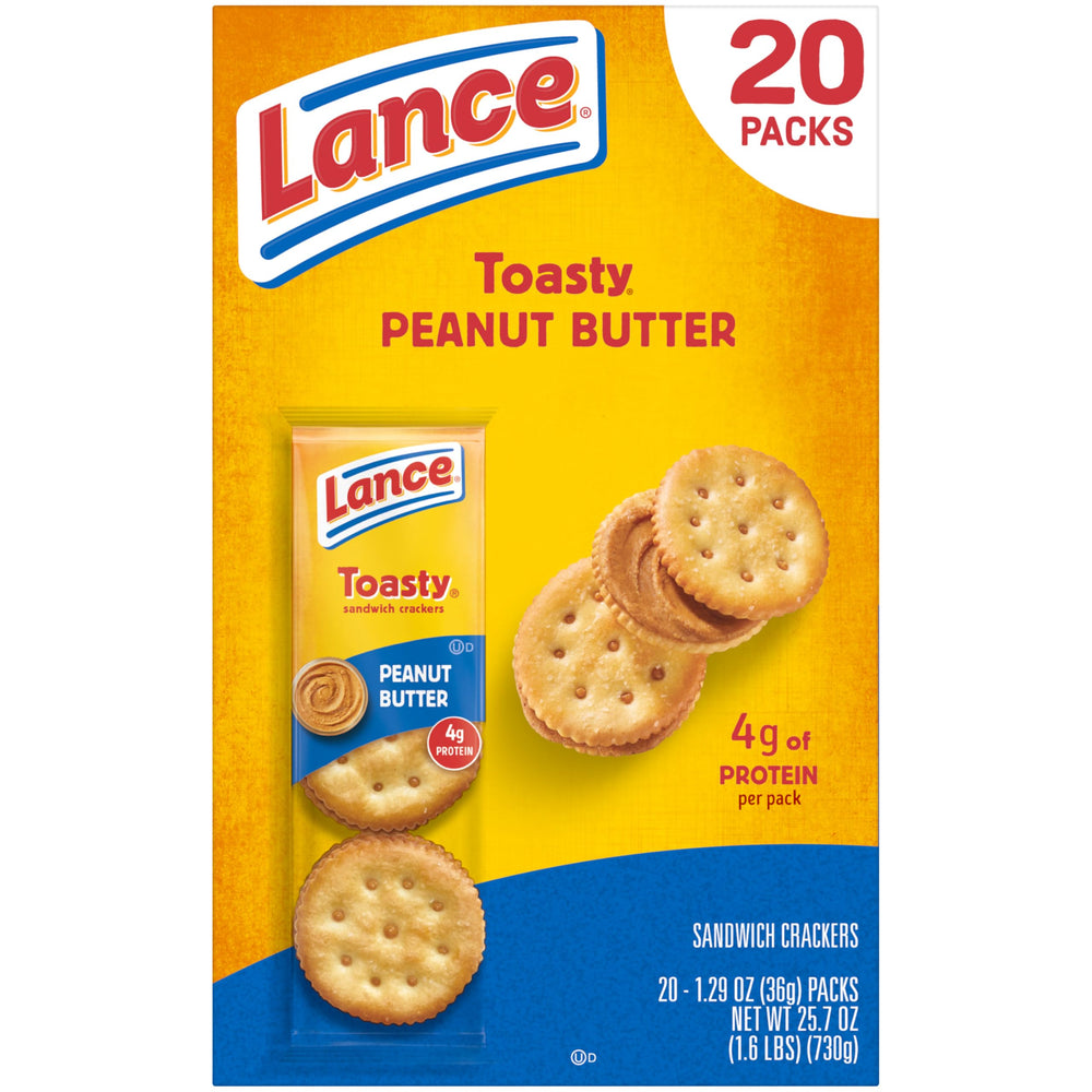 Lance Toasty Peanut Butter crackers on-the-go snack option.