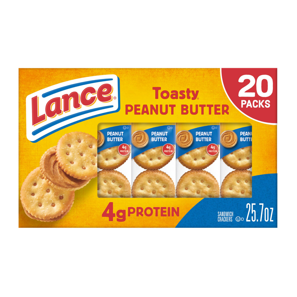 Lance Toasty Peanut Butter crackers pack for on-the-go snacking.