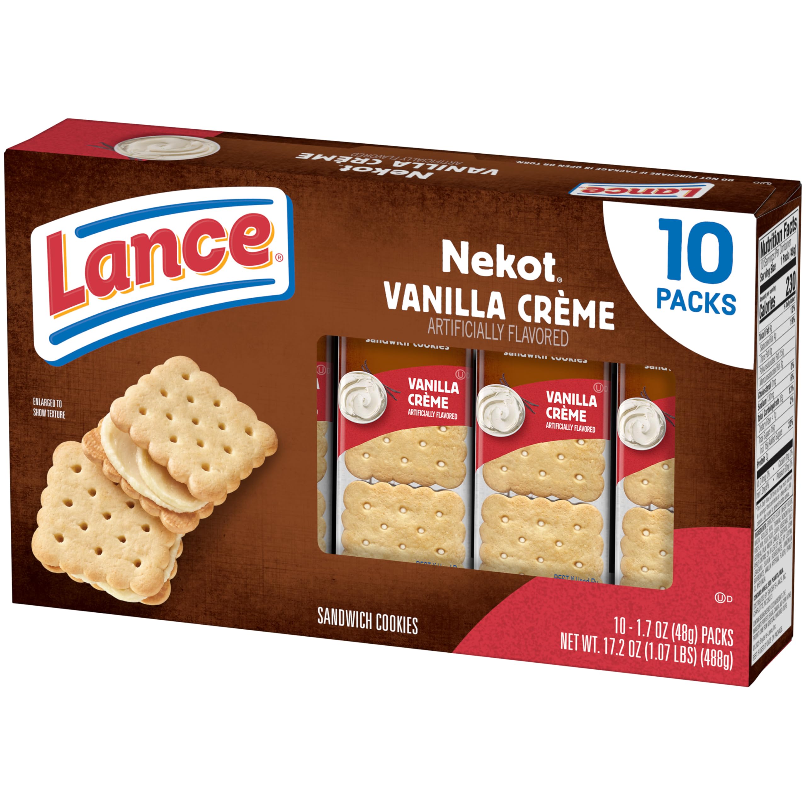Lance Vanilla Flavored Creme cookies capture dessert-like flavor in a convenient bite.