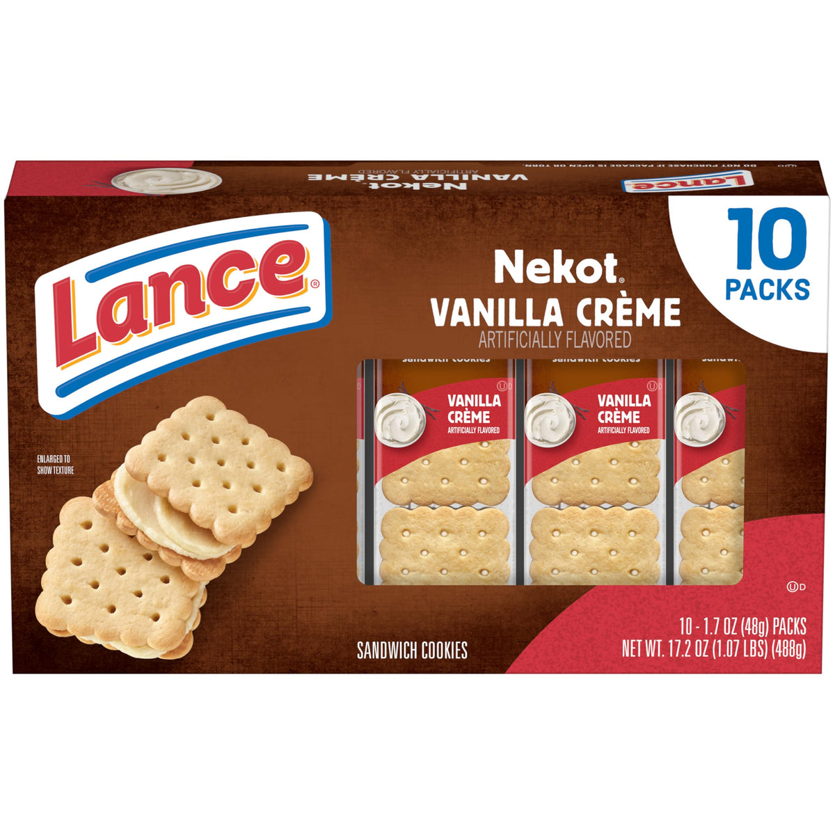 Lance Vanilla Flavored Creme cookies for a sandwich snack you can enjoy anytime.