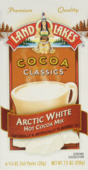 Land O Lakes Arctic White Cocoa Classics box front for quick cozy mornings.