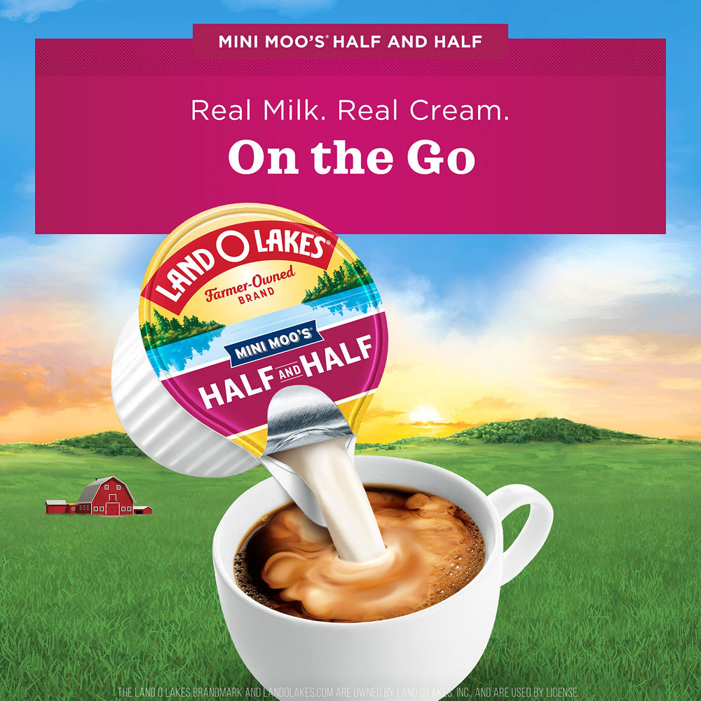 Shelf-stable Land O Lakes creamer singles—no refrigeration needed until opened.