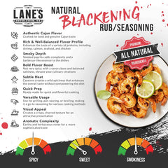Lane's Blackening Rub on chicken on the grill delivers a smoky, spicy profile.