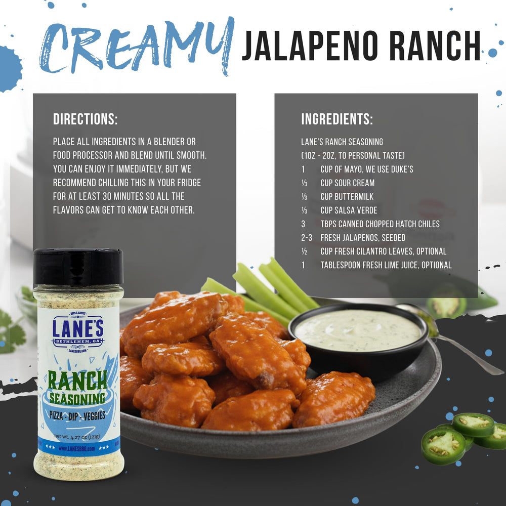 Lane's Ranch Seasoning Powder creates ranch-style dip with mayo.