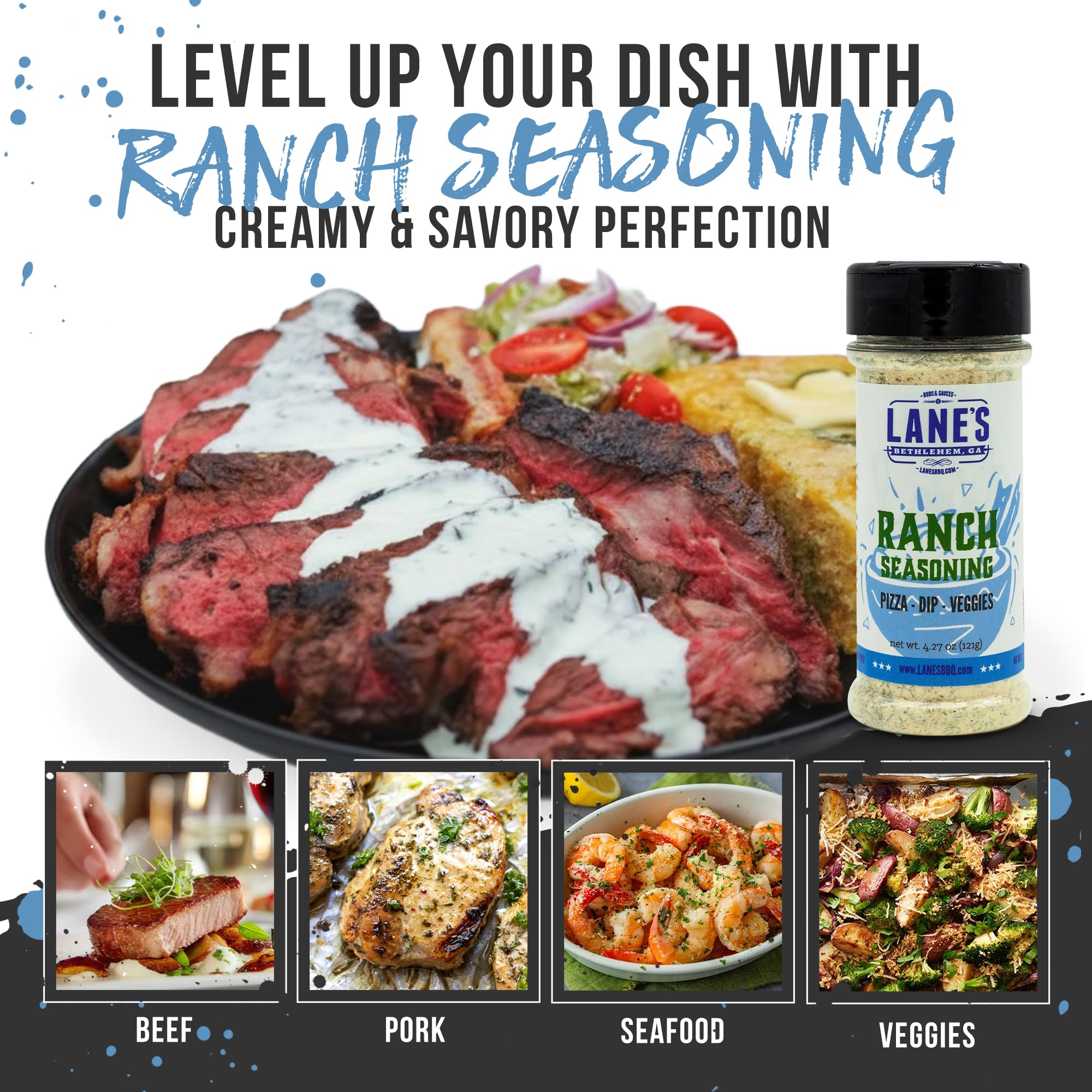 Lane's Ranch Seasoning Powder sprinkled on veggies boosts flavor.